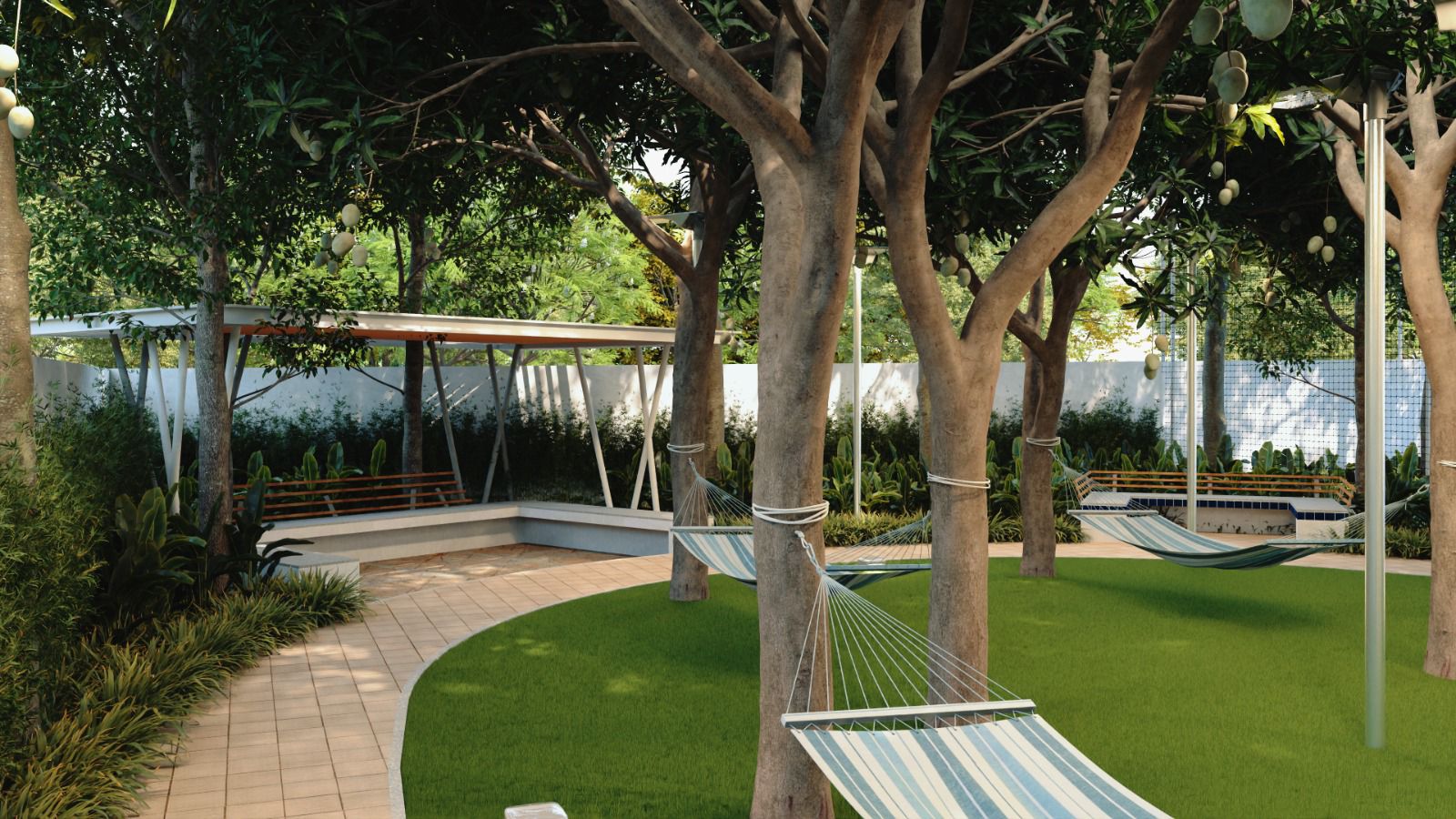 Private garden patio